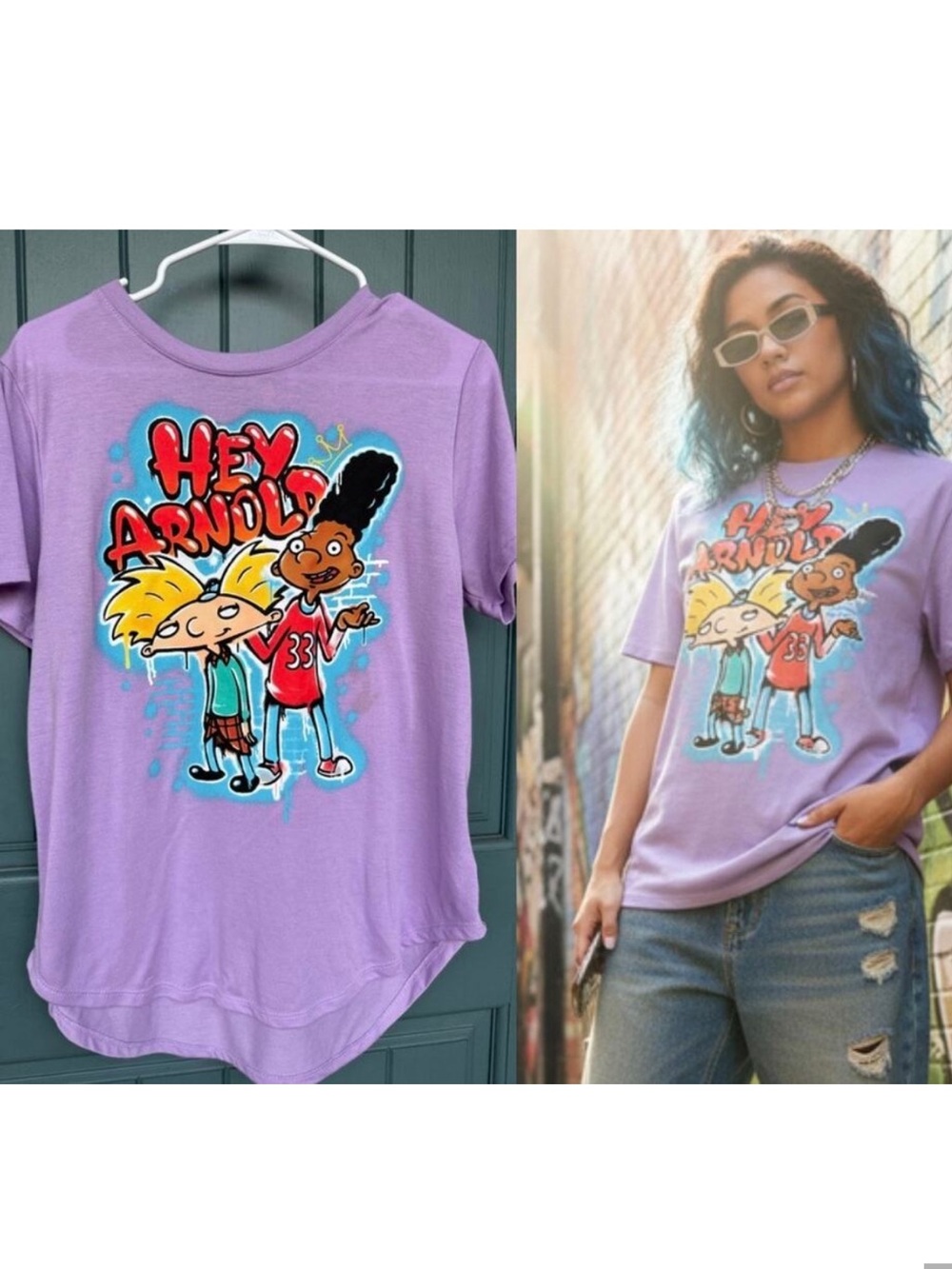 Hey Arnold! T Shirt Juniors m (7-9)